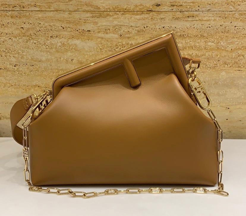 brown leather pouch bag