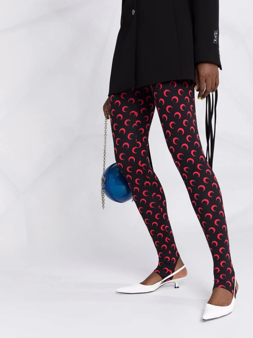 Dolce & Gabbana abstract-print stirrup-cuffs leggings in Black