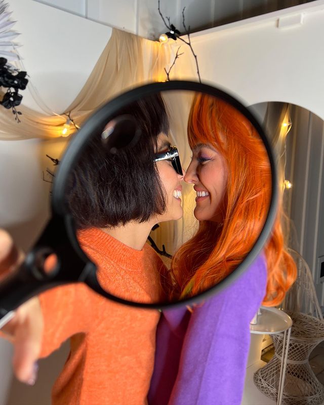 Hayley Kiyoko and Becca Tilley Dress as Velma and Daphne for Halloween