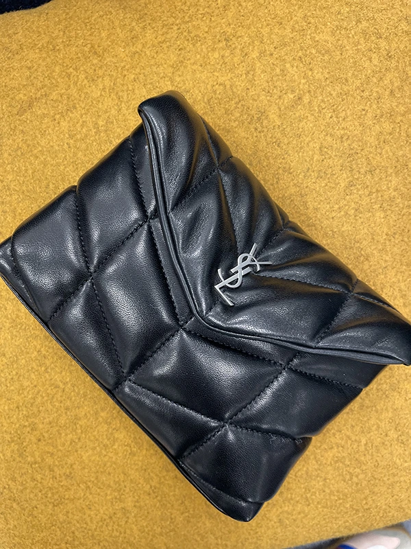 Saint Laurent - Black Tri-Color YSL Monogram Puffer Shoulder Bag