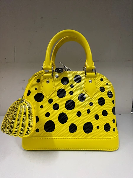 Louis Vuitton Yayoi Kusama Alma BB bag yellow Infinity dots Epi Leather  M21700