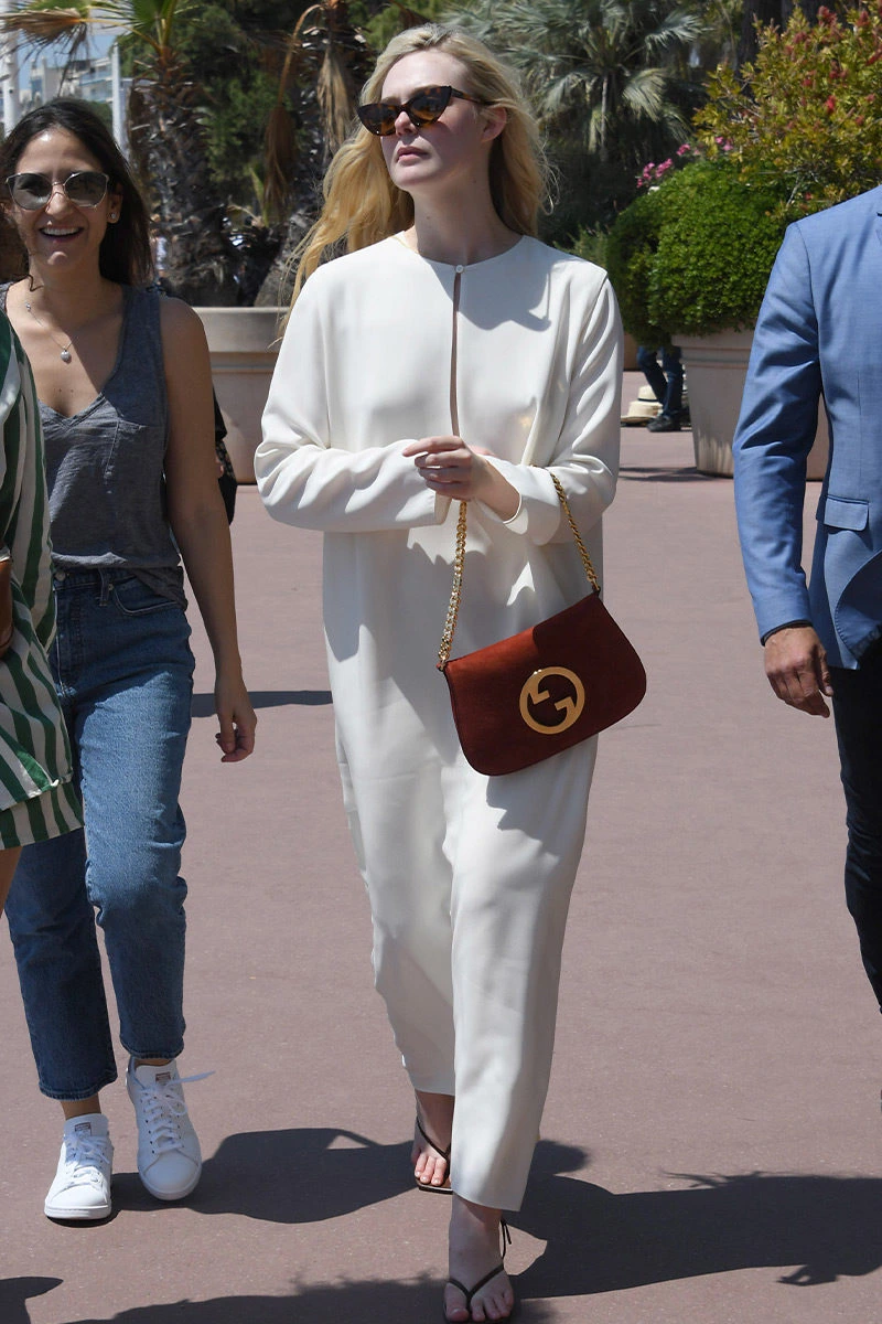 Gucci Blondie small tote bag in white leather