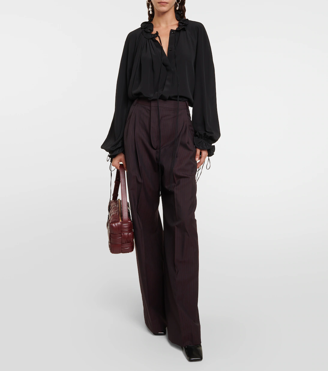 Three ways to wear: barrel leg trousers