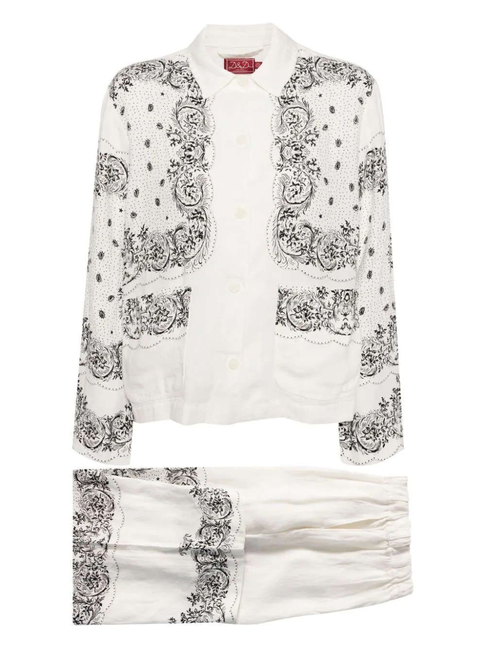 Desmond & Dempsey bandana-print pajama set