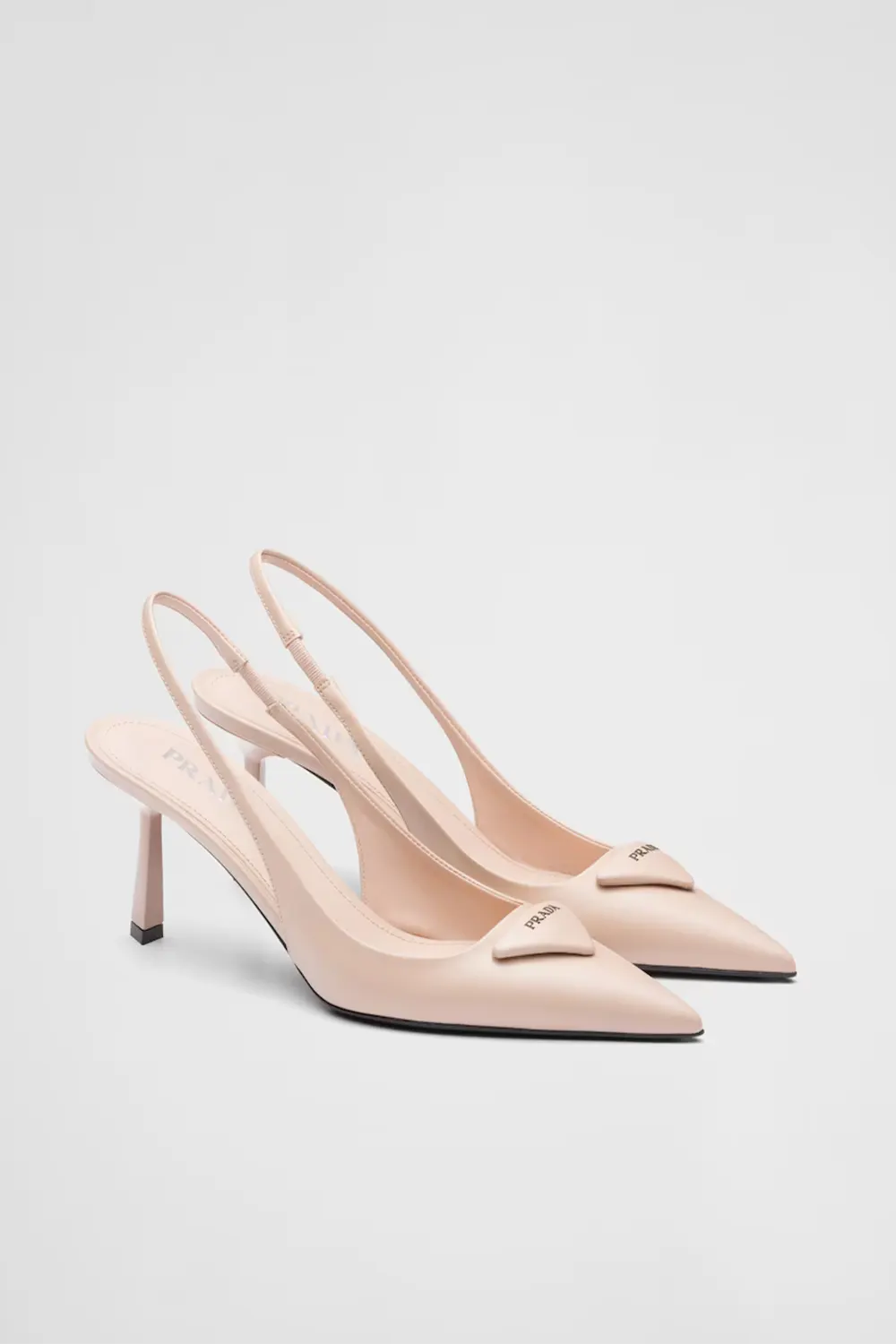 Leather slingback pumps