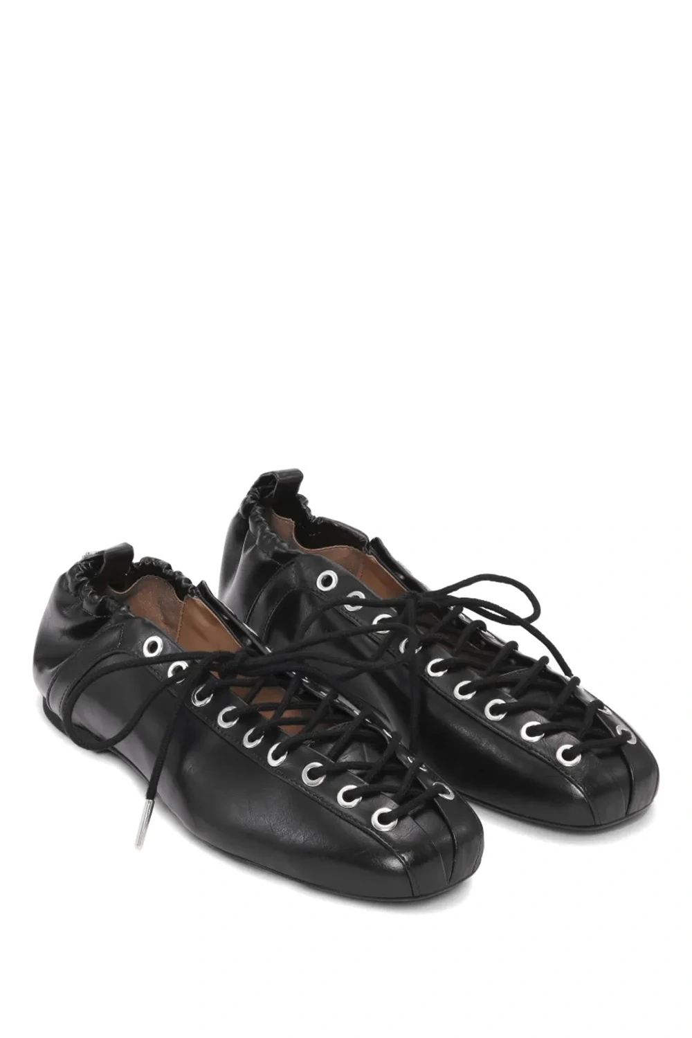 GANNI lace-up ballet flats