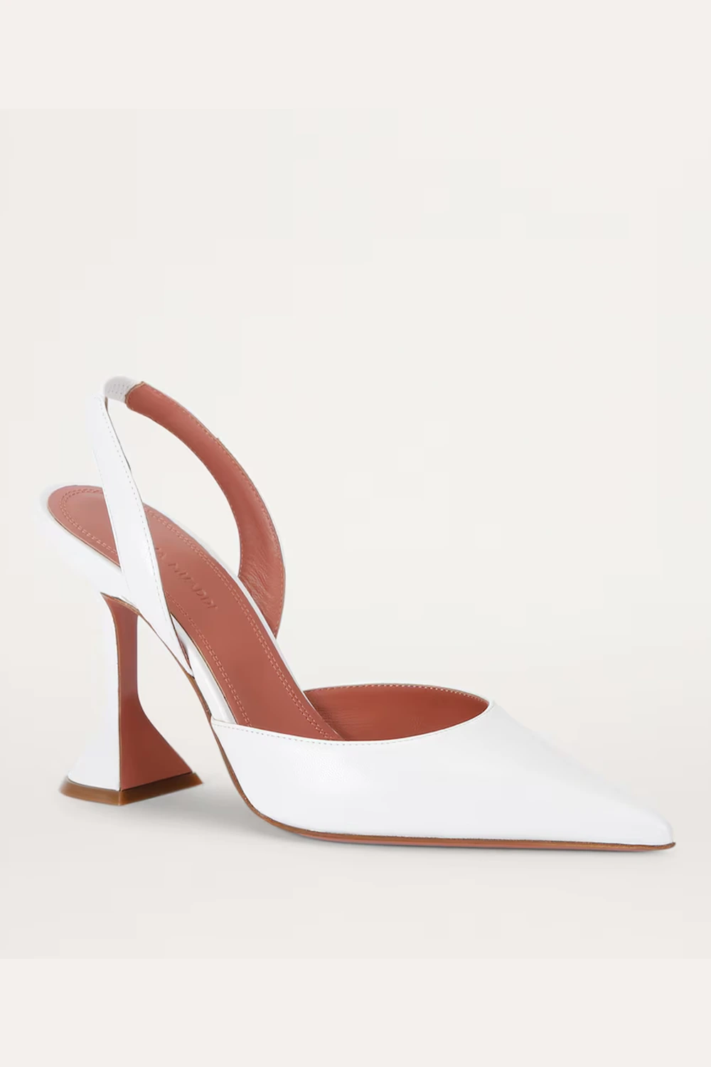 Amina Muaddi Leather Holli Slingback Pumps 95