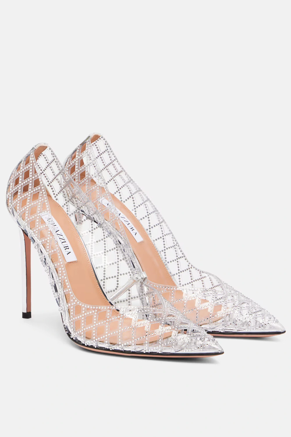 Aquazzura Lumiere 105 embellished PVC pumps