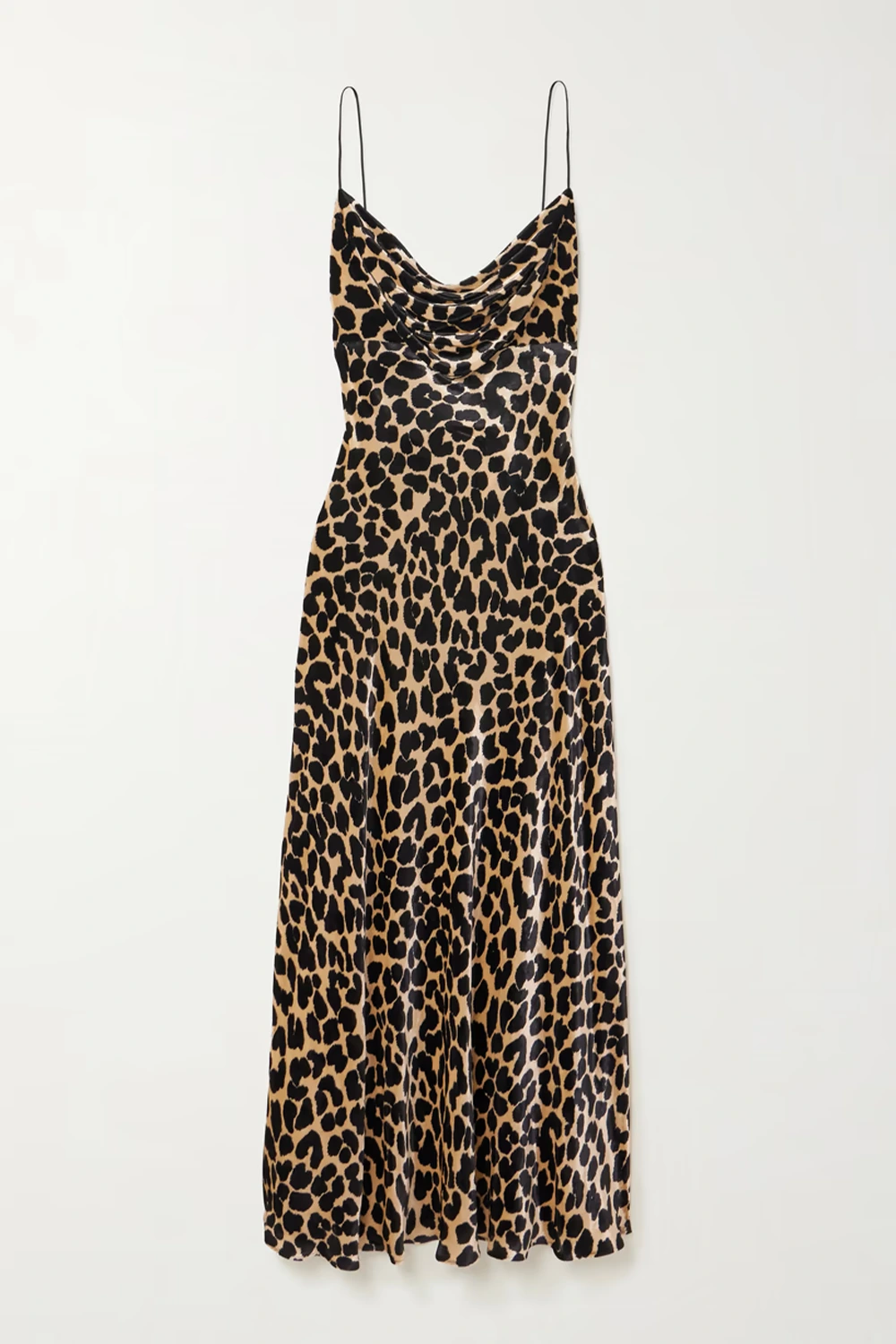 BALMAIN
Draped leopard-print velvet midi dress