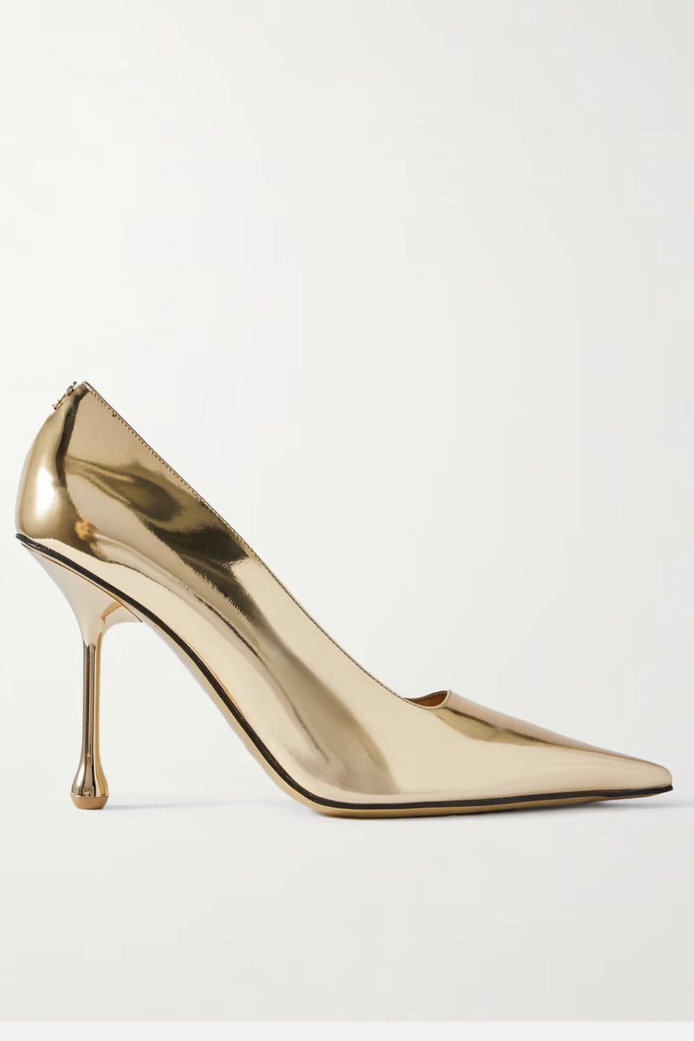JIMMY CHOO Ixia 95 mirrored-leather point-toe pumps