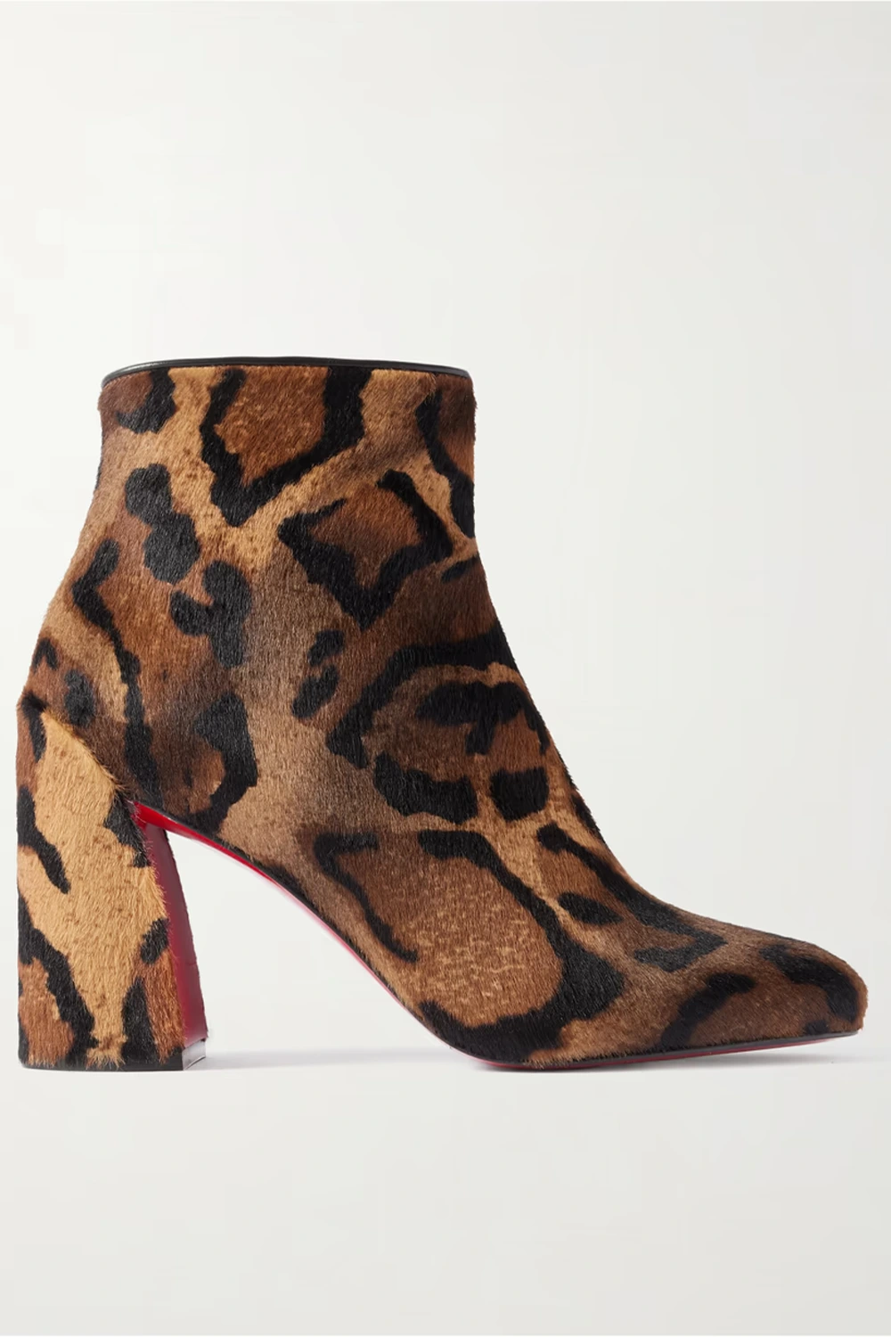 CHRISTIAN LOUBOUTIN Jane 85 leopard-print calf hair ankle boots