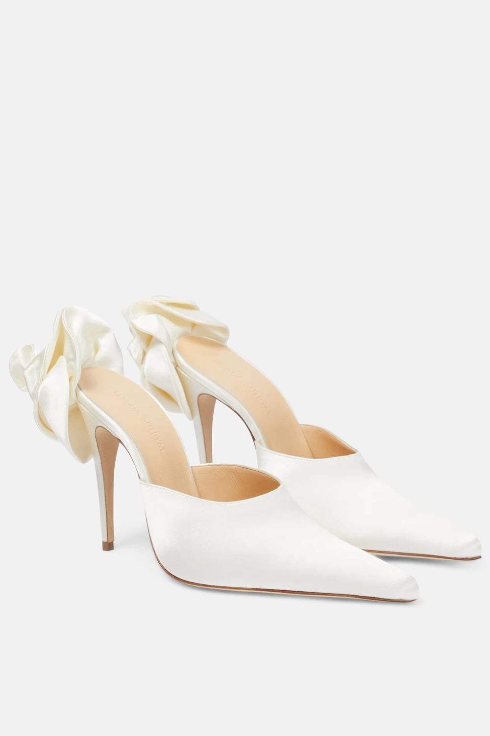 Magda Butrym Flower satin mules