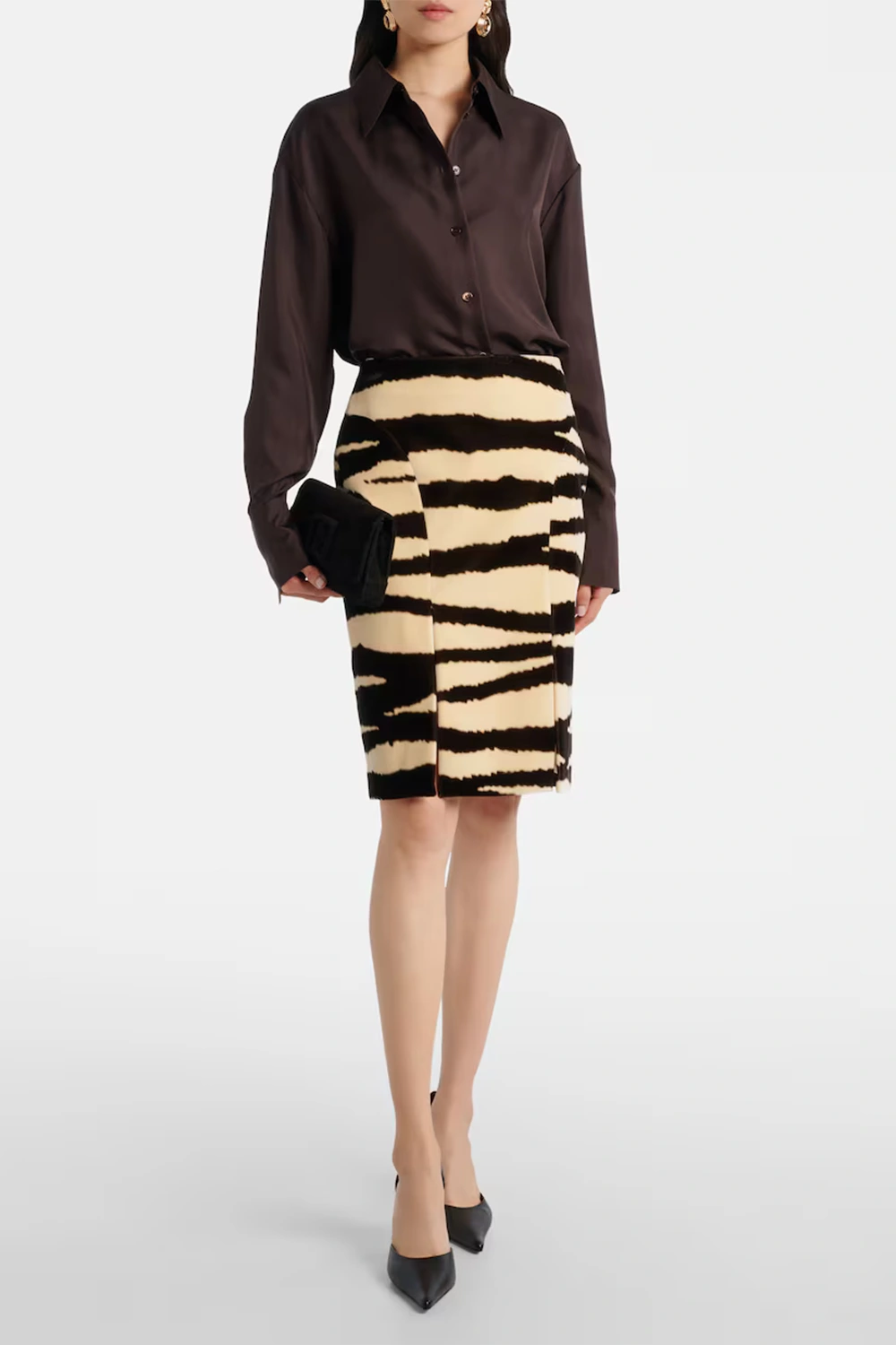 Nina Ricci
Zebra-print cotton pencil skirt