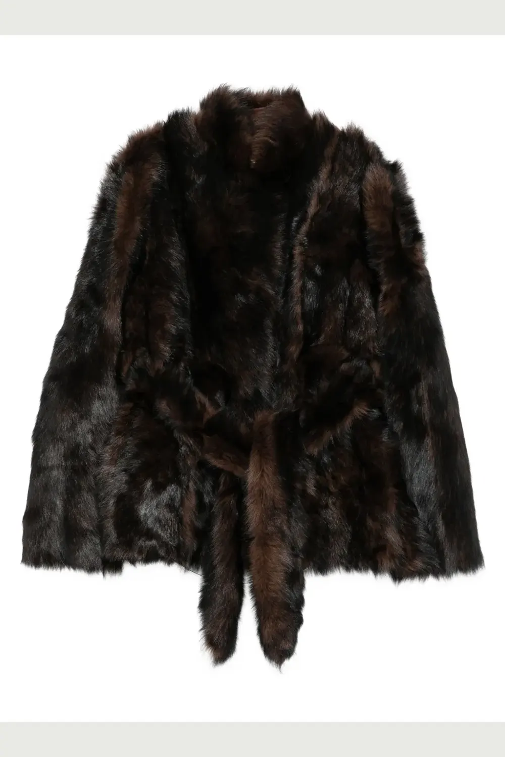 Nour Hammour Elsa belted faux-fur coat