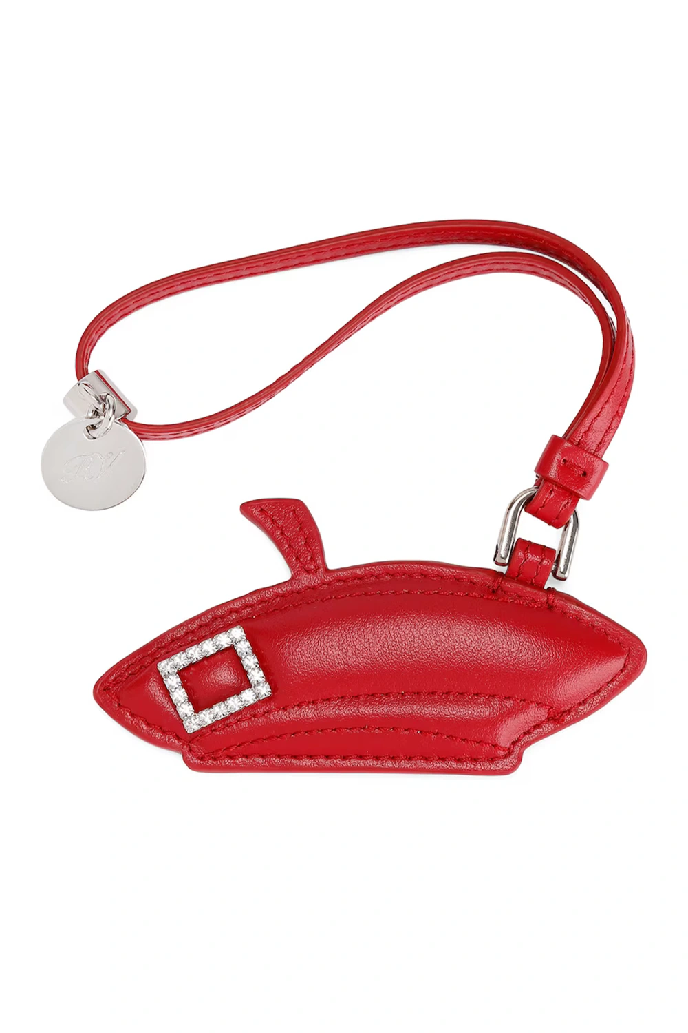 Roger Vivier Red Leather Très Vivier Bag Charm