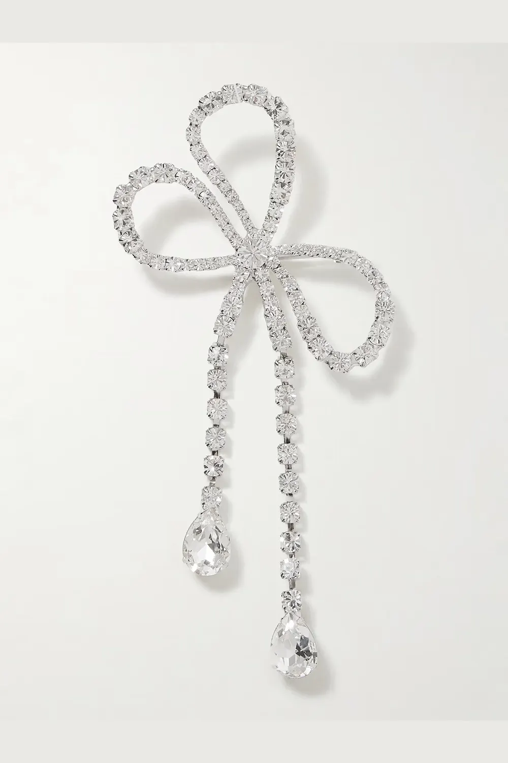 JENNIFER BEHR Evelyn rhodium-plated crystal brooch