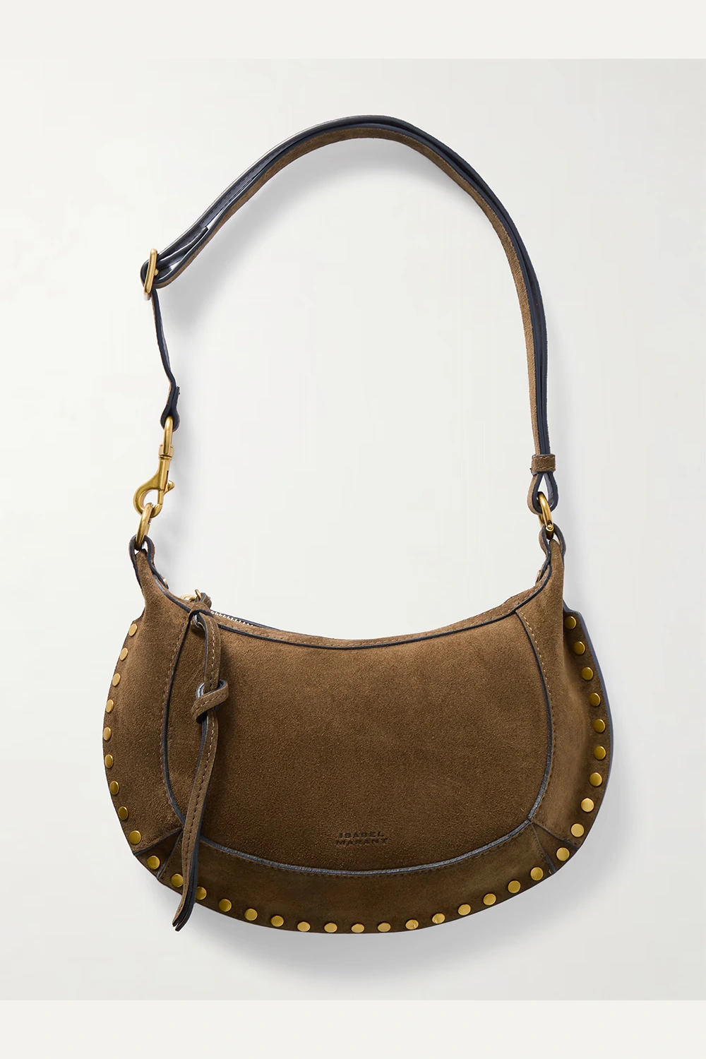 Oskan Moon studded suede shoulder bag