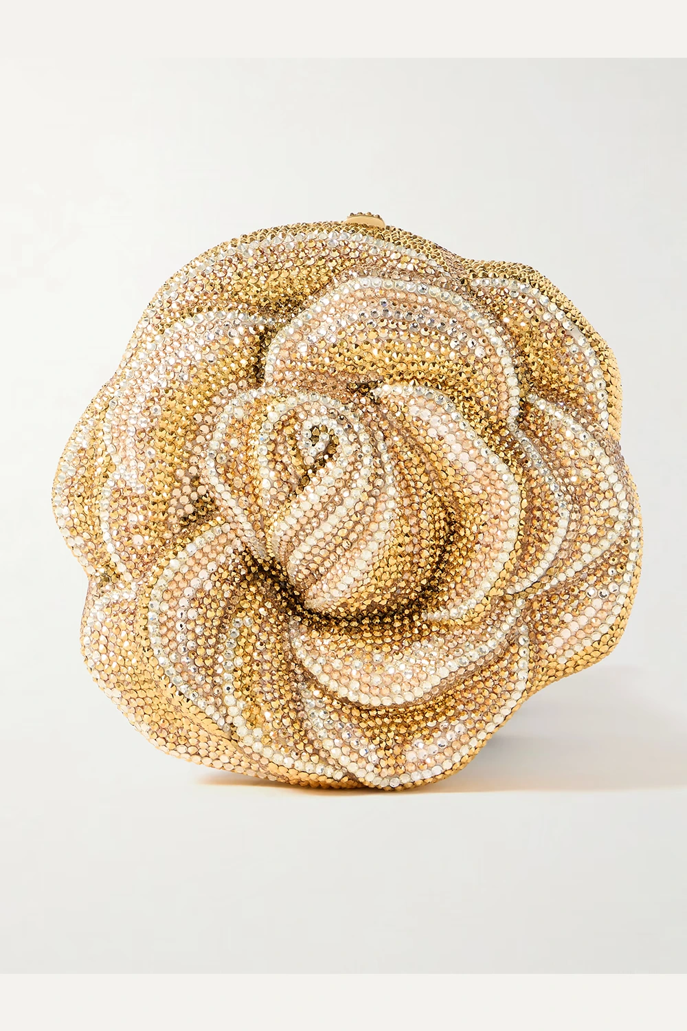 Golden Rose crystal-embellished gold-tone clutch