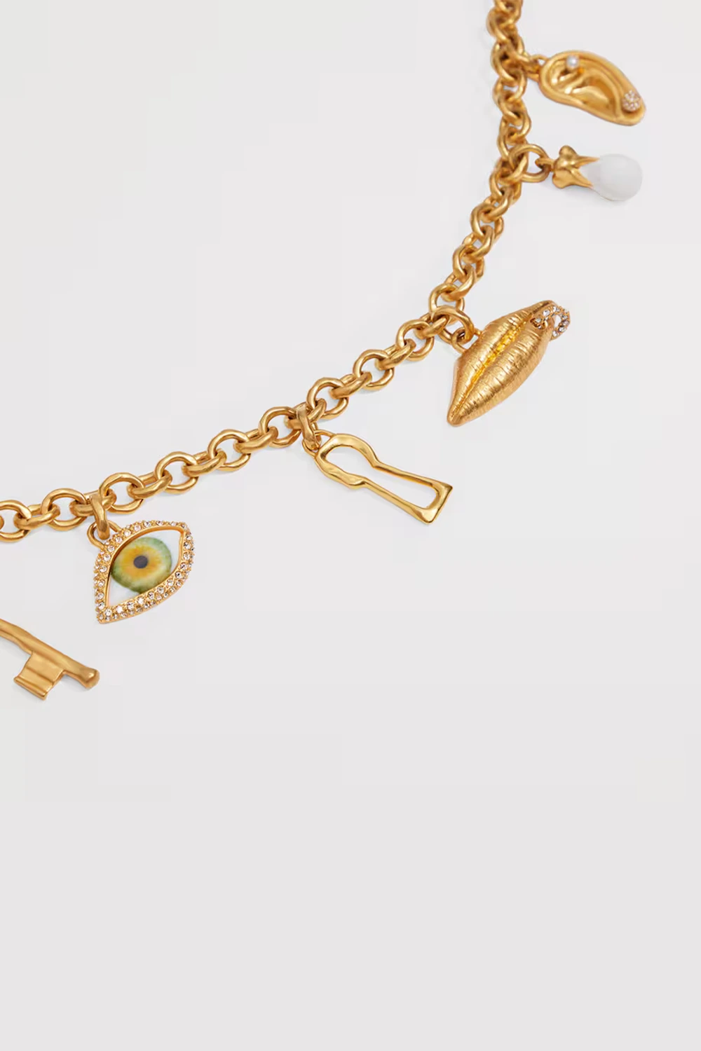 Schiaparelli Gold Anatomical Charms Bag Chain