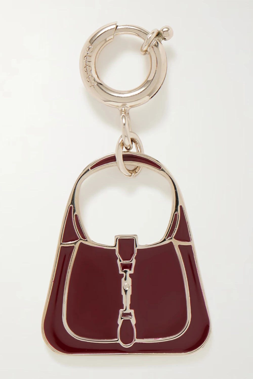 GUCCI Gold-tone enamel bag charm