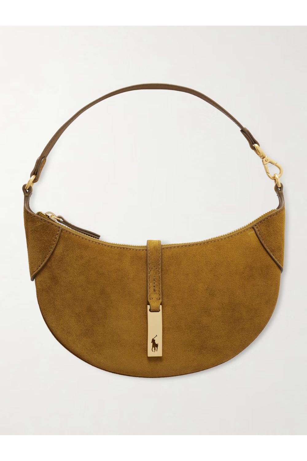 POLO RALPH LAUREN Polo ID small suede shoulder bag