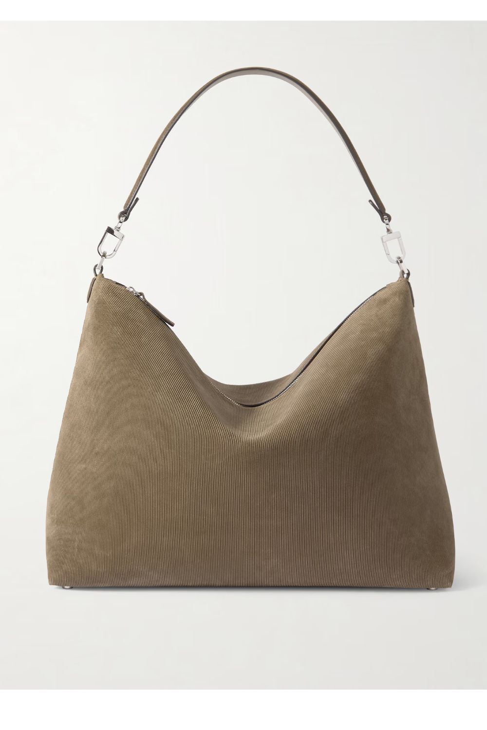 TOTEME Bevel medium textured-suede tote