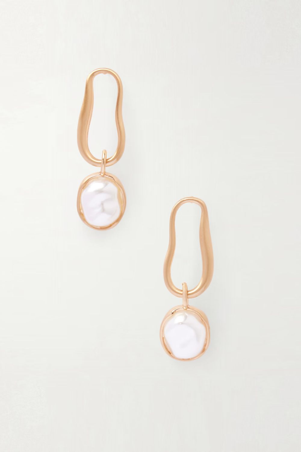 CULT GAIA Vera gold-tone faux pearl earrings