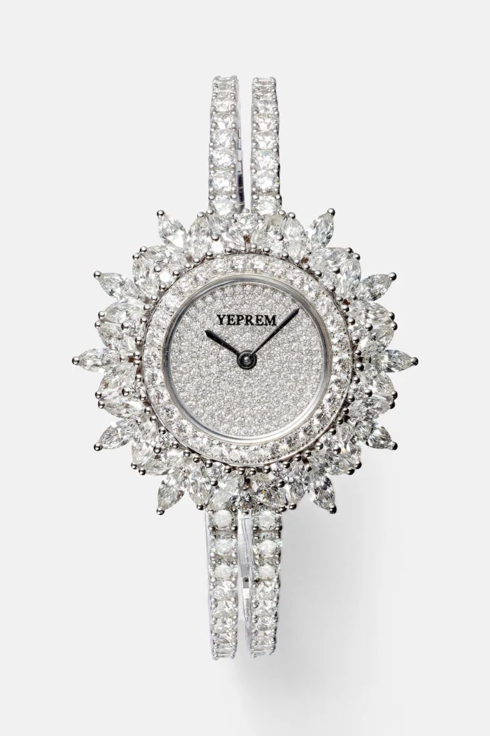 Yeprem Y-Momento 18kt white gold watch with diamonds