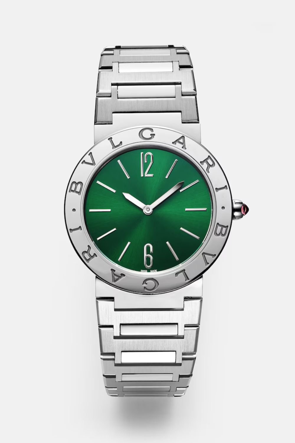 Bvlgari Bvlgari Bvlgari Lady 33mm stainless steel watch with rubellite