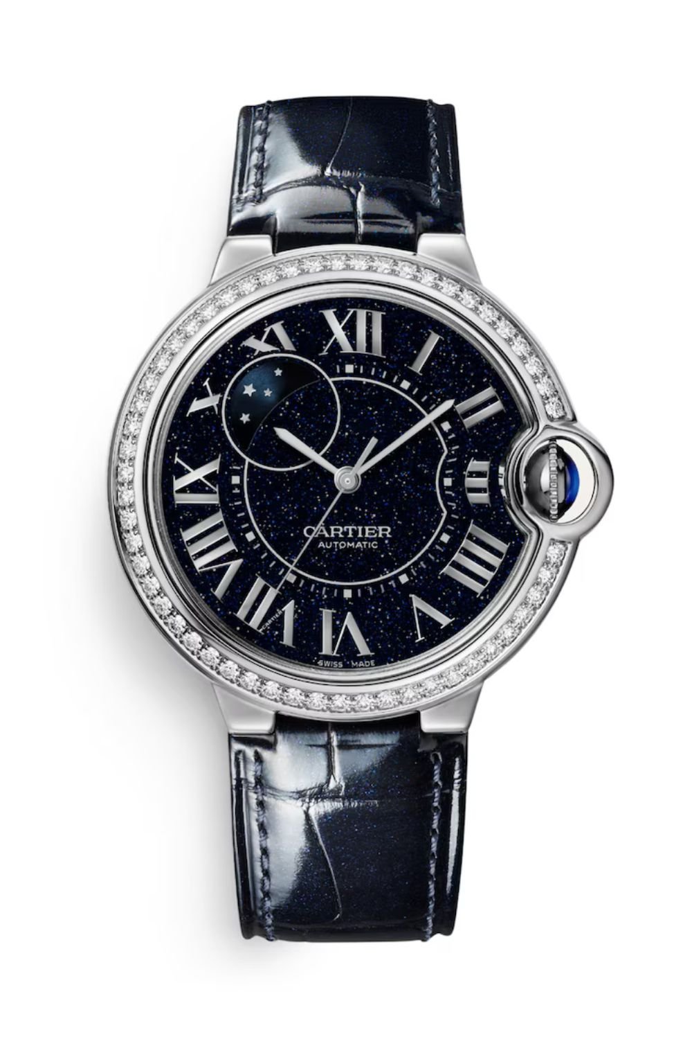 Cartier White Gold and Diamond Ballon Bleu de Cartier Watch 36mm