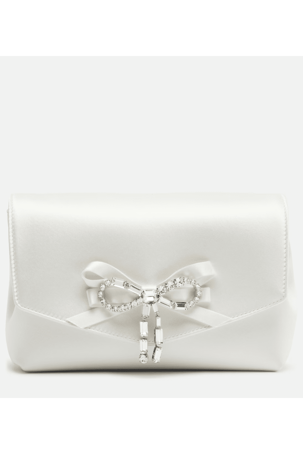 Jimmy Choo Soft Bow Mini embellished satin clutch