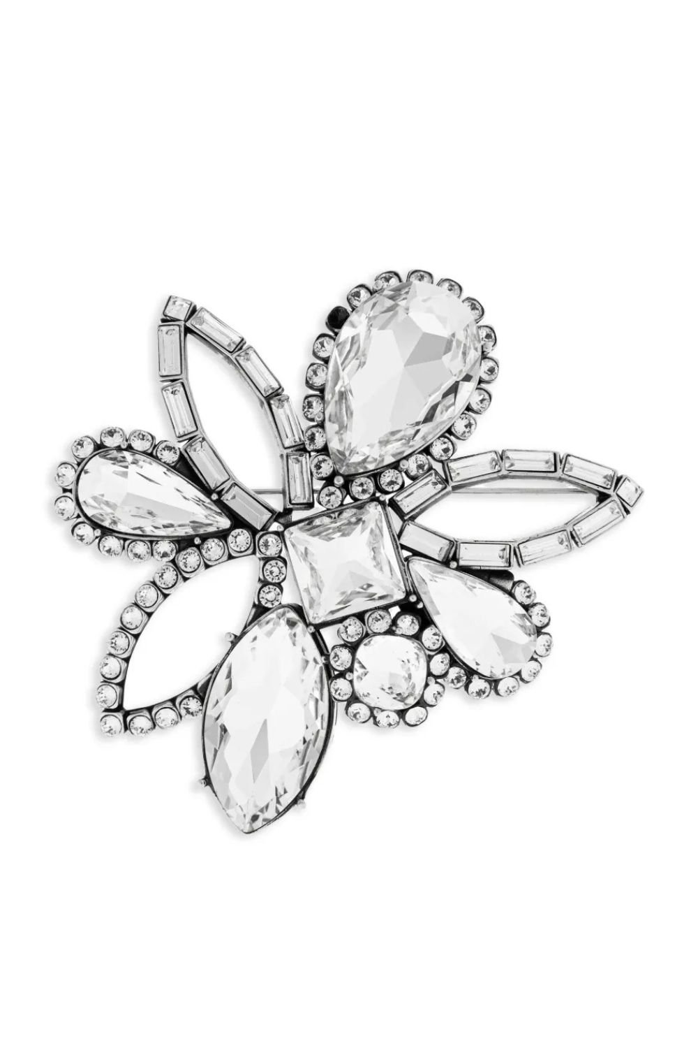 Alexander McQueen crystal flower brooch