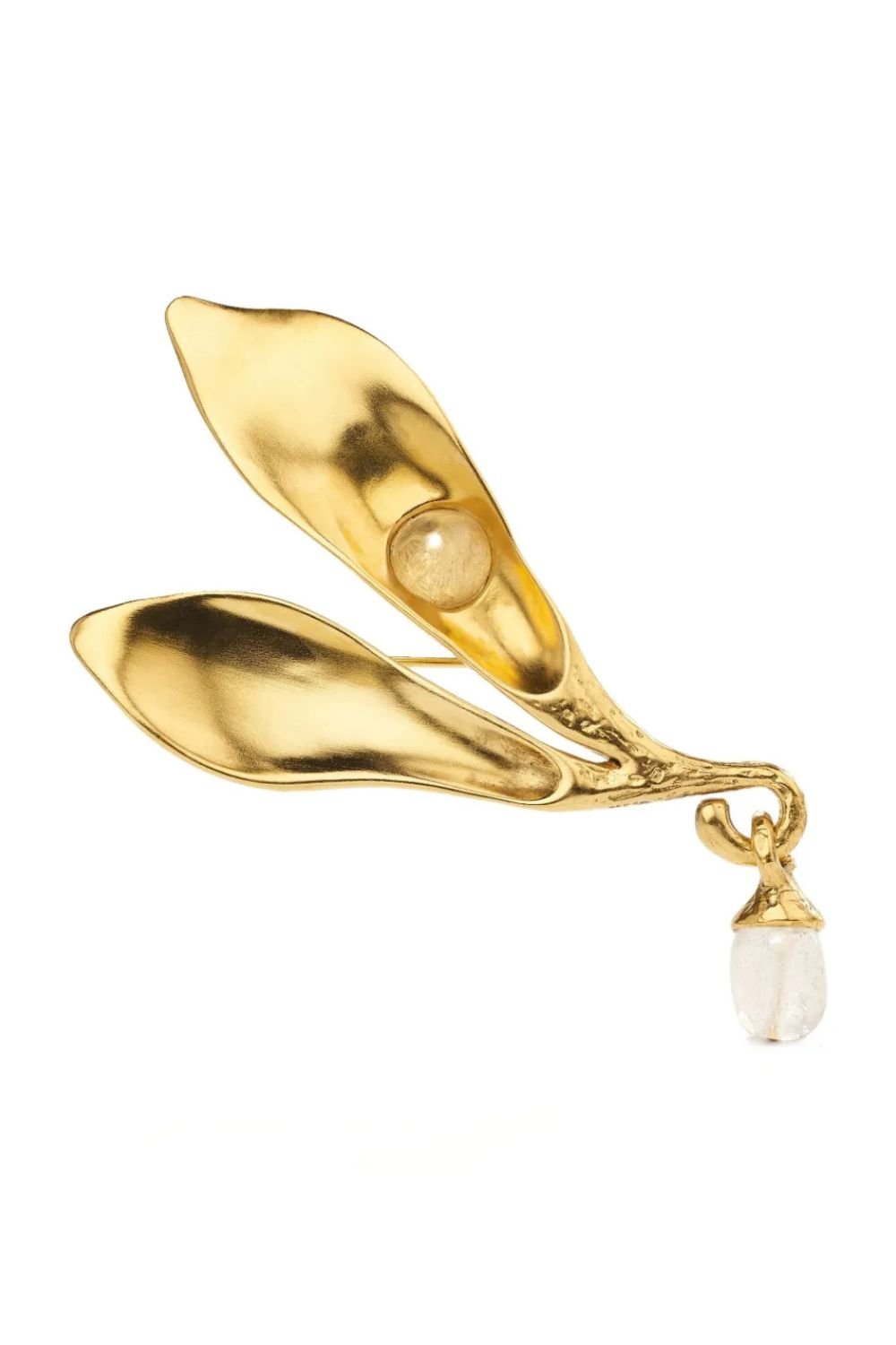 Goossens Feuillage leaf drop brooch