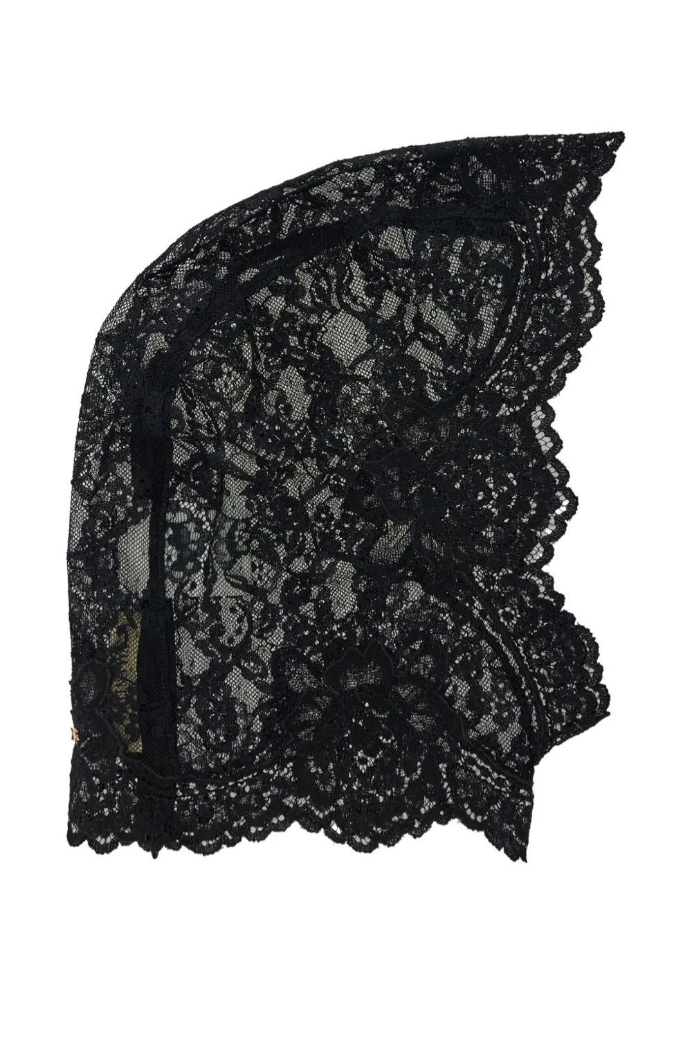 Valentino Garavani logo-detail floral-lace hood