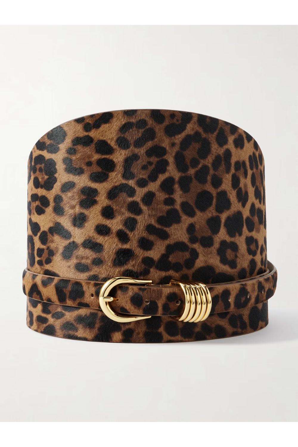 DÉHANCHE Leopard-print calf hair waist belt