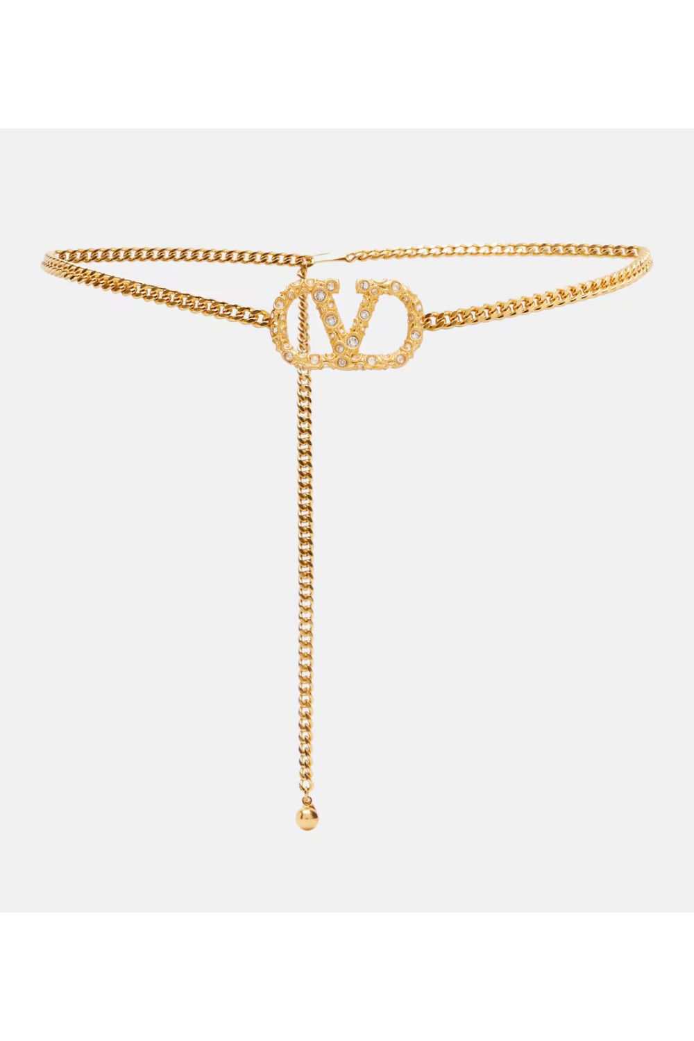 Valentino VLogo crystal-embellished belt