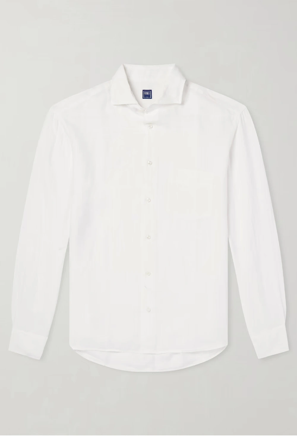 FEDELI Phil Cutaway-Collar Linen Shirt