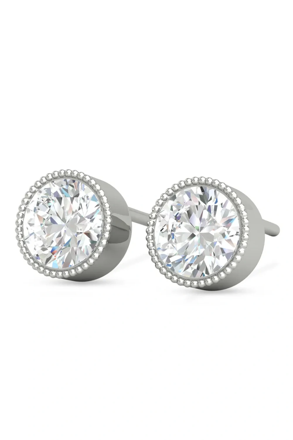 VEYNOU 14kt white gold Kate diamond stud earrings