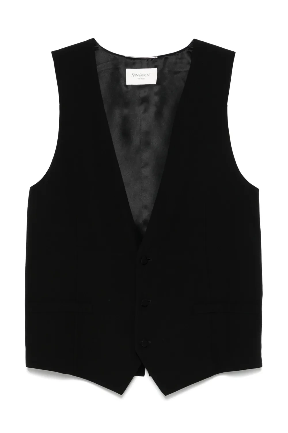 Saint Laurent silk crepe waistcoat