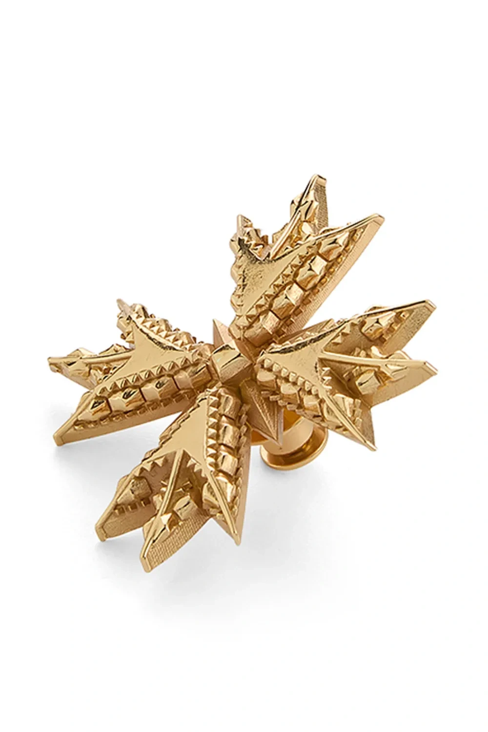 Emanuele Bicocchi Crest gold-plated brooch
