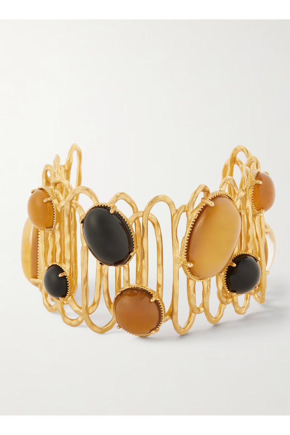 SONIA PETROFF Loop De Loop gold-plated glass and resin cuff