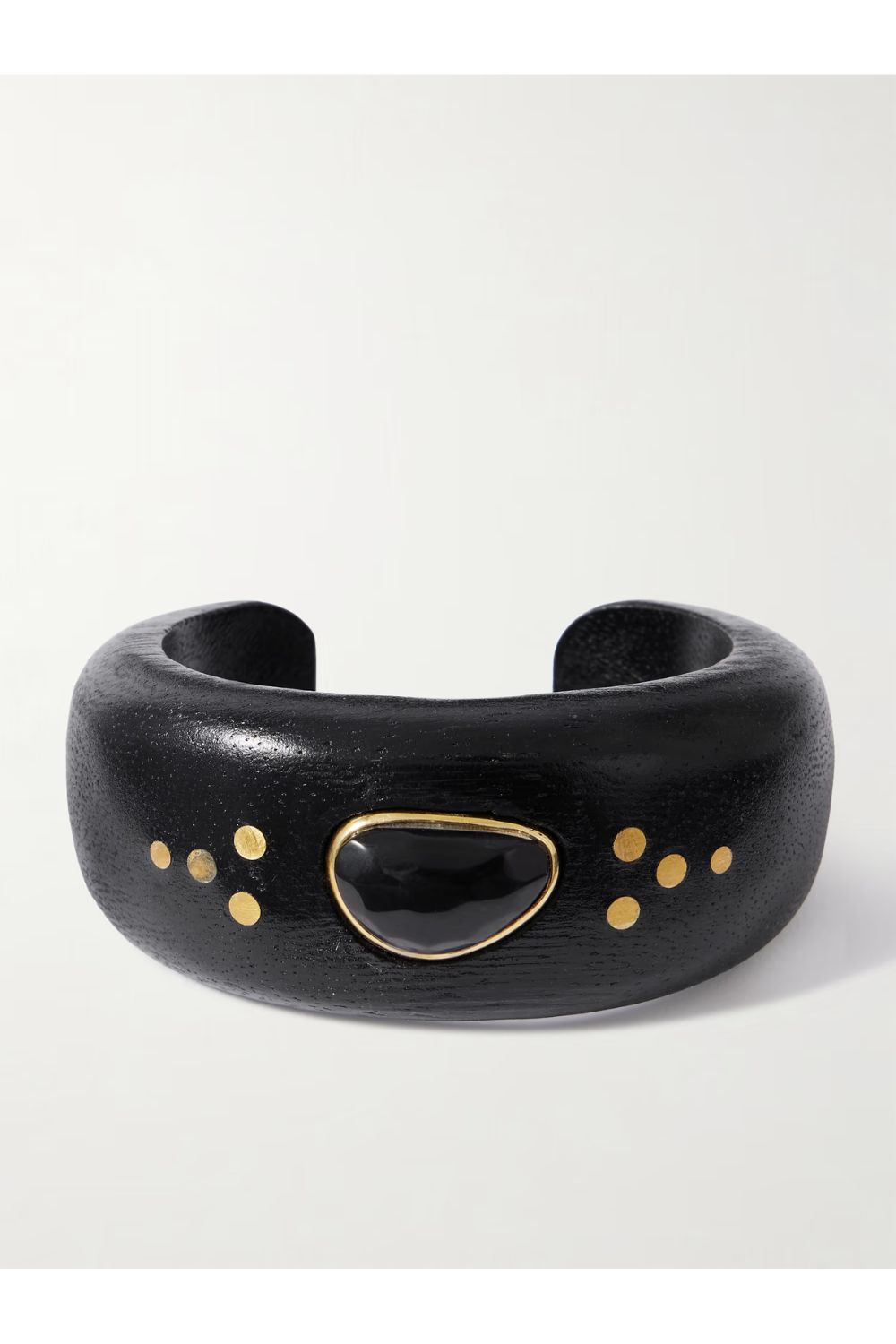 ISABEL MARANT Wood, gold-tone and bone cuff