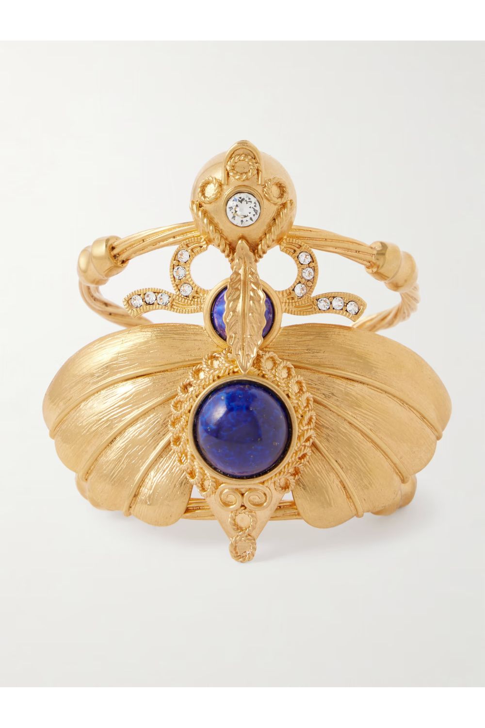 SONIA PETROFF Falena gold-plated, resin and Swarovski crystal cuff