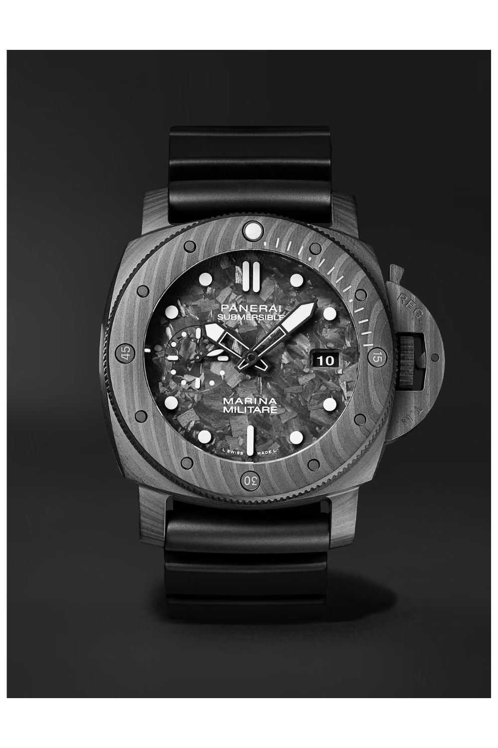 PANERAI Submersible Marina Militare Automatic 47mm Carbotech™ and Rubber Watch, Ref. No. PAM02979