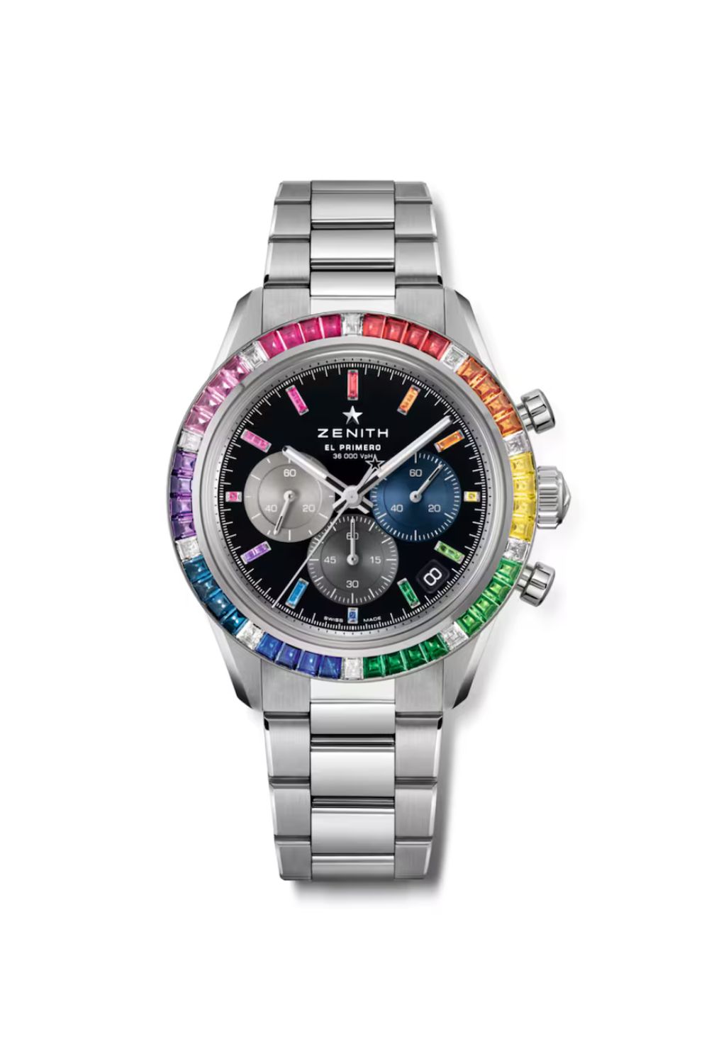 Zenith White Gold, Diamond and Sapphire Chronomaster Sport Watch 41mm