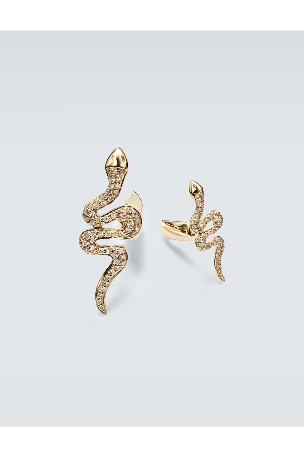 Sydney Evan Snake 14kt gold cufflinks with diamonds