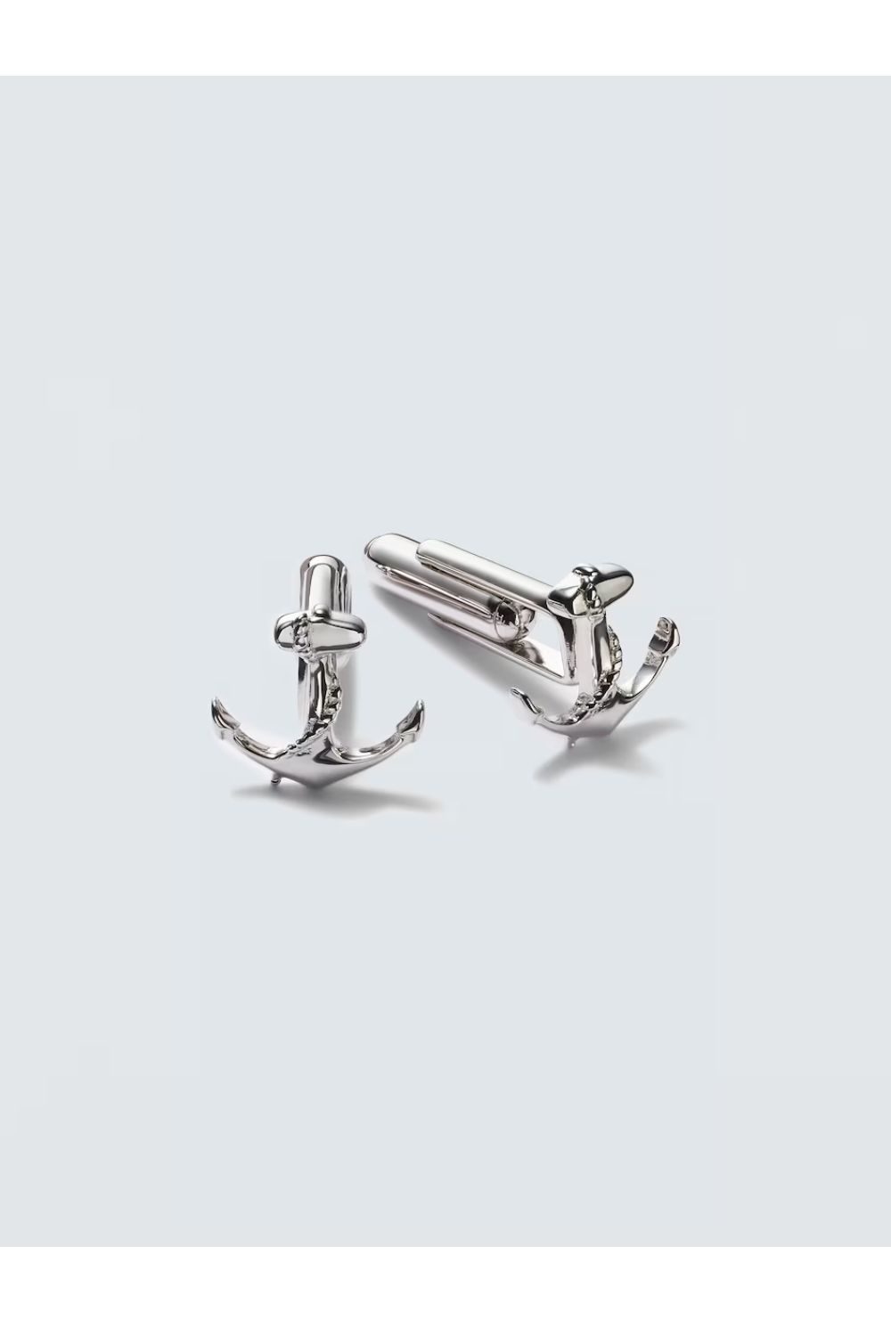 Mateo Anchor rhodium-plated sterling silver cufflinks