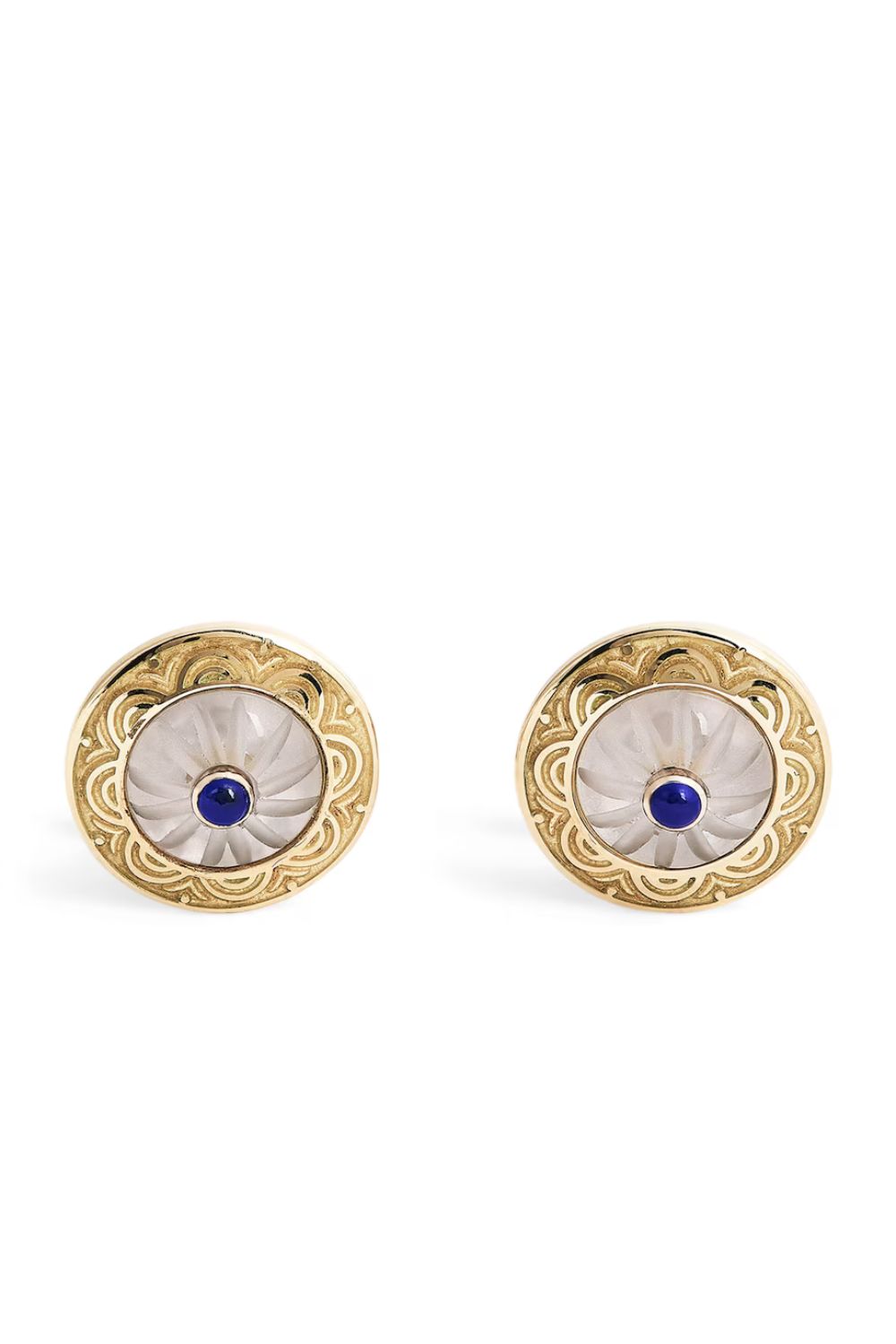 Deakin & Francis Yellow Gold and Sapphire Cufflinks