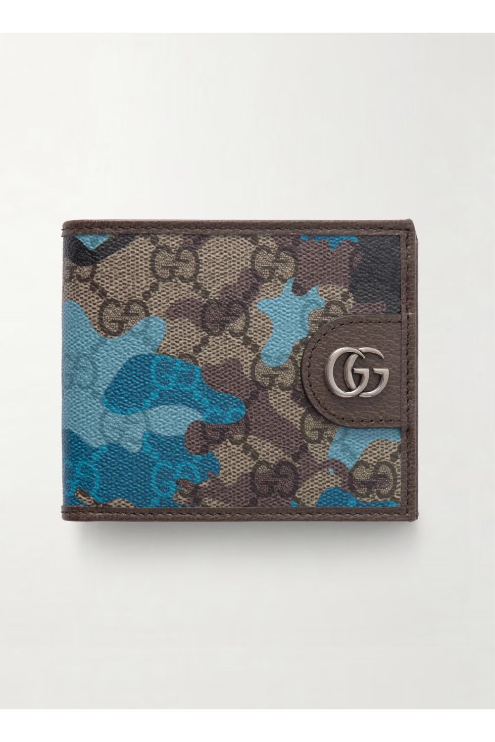 GUCCI Leather-Trimmed Printed Coated-Canvas Billfold Wallet