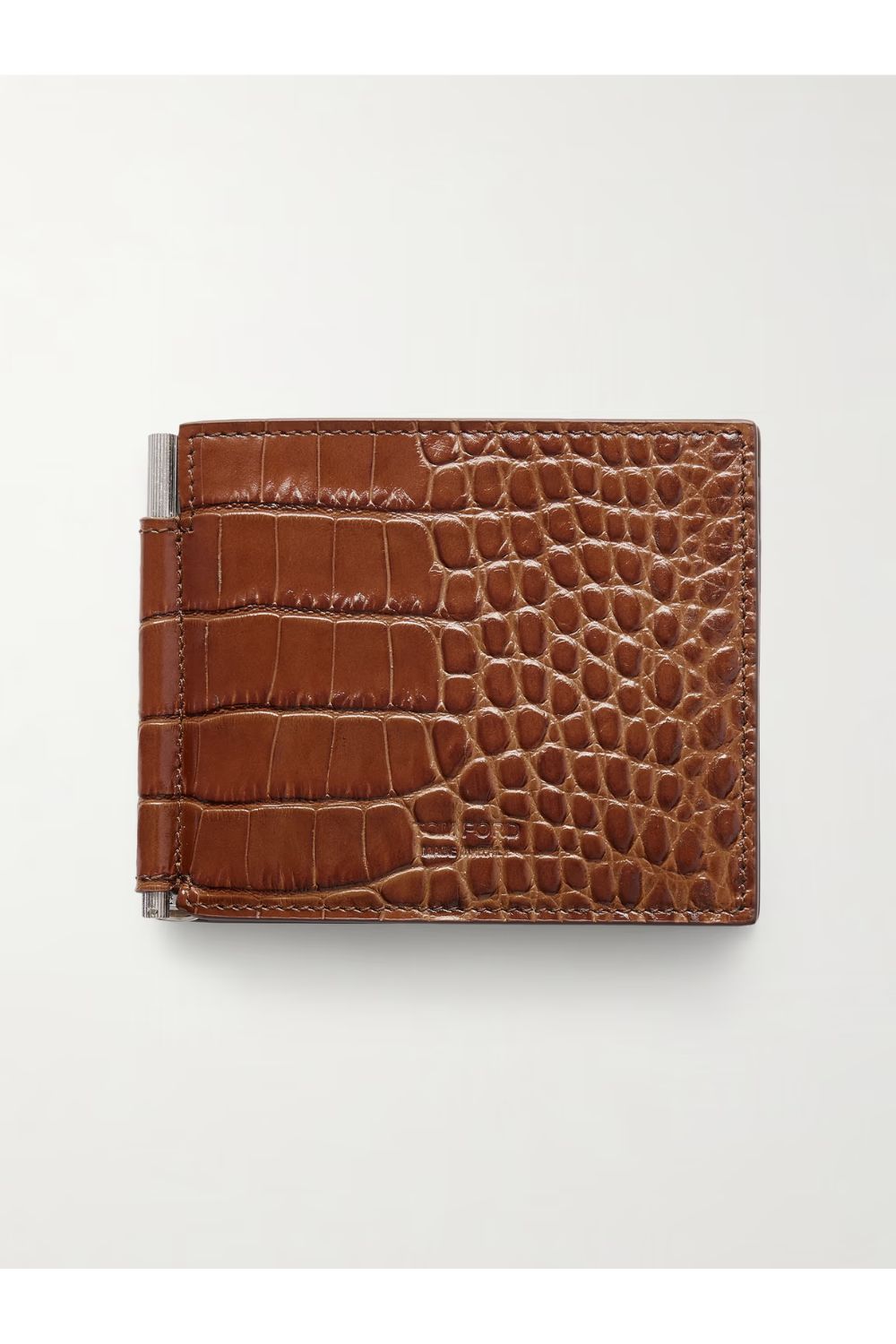 TOM FORD Croc-Effect Leather Billfold Wallet